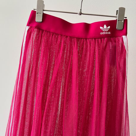 adidas originals See-through Tulle Skirt (color : pink purple)
