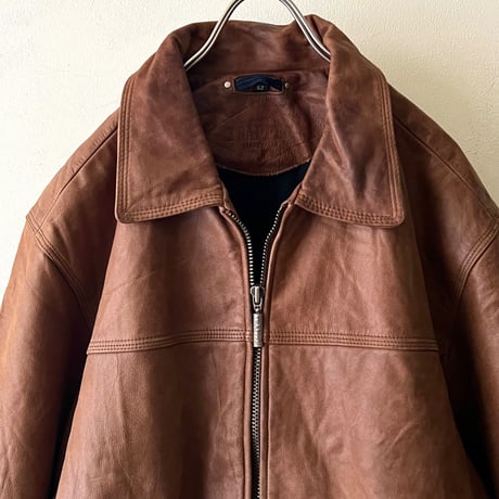 Euro Vintage TRAPPER Zip-up Leather JKT (made in Germany)