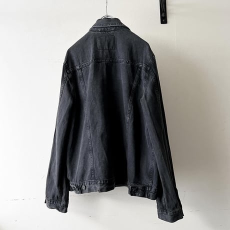 90-00's Black Dyed Damage Denim JKT