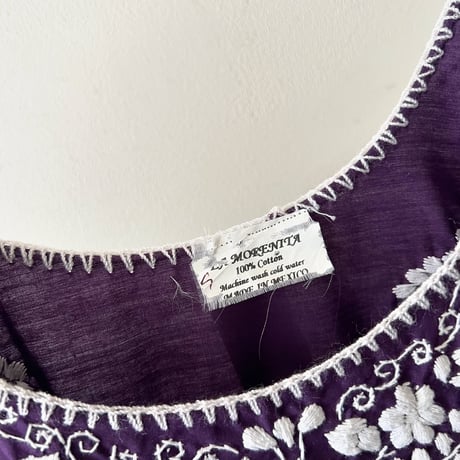 Vintage Embroidery Design Mexican Dress