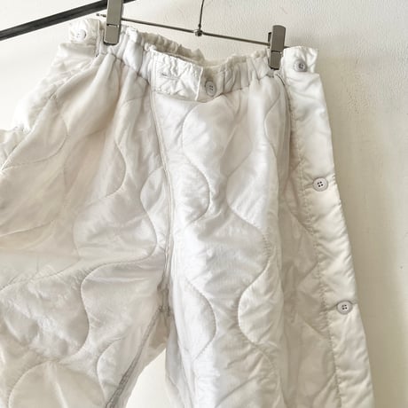 "Remake" 80's US ARMY M-65 Snow-camo Quilting Liner Pants (size : Free size )