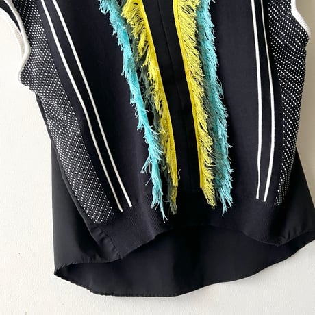 EN'DAY (jp) Fringe Design No-sleeve Summer Knit