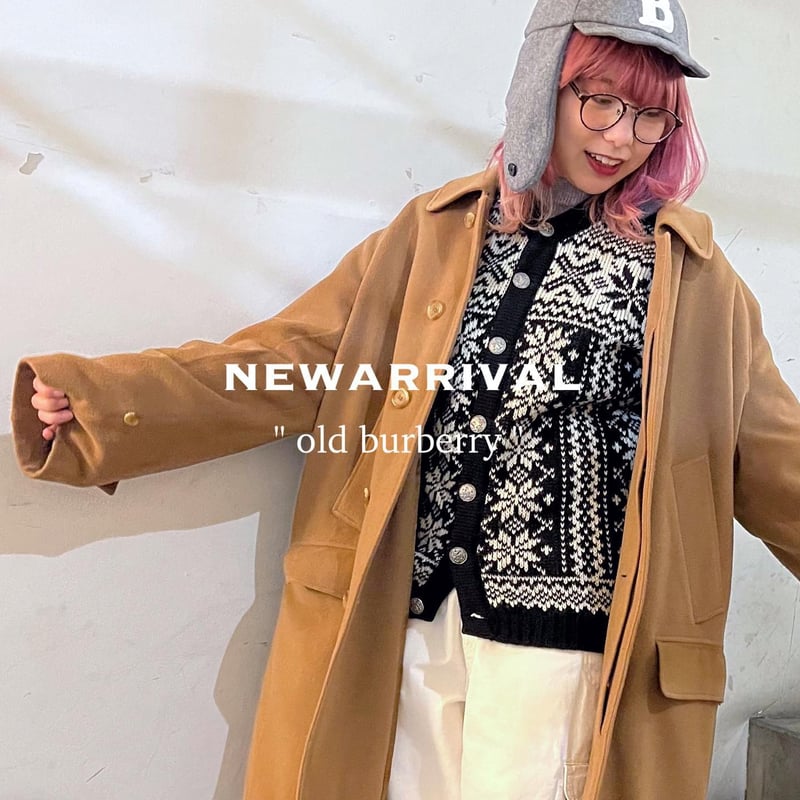 Old Burberry Cashmere Wool Balmacaan Coat (made