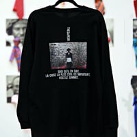 Unisex LONG T-Shirt / L03（ ROBYのポートレート・ボディカラー＝黒）