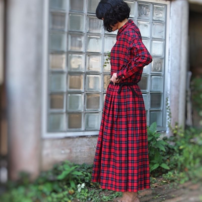 希少 美品 90年製 ワイズ ウール チェック スタンドカラー デザイン シャツ Y's - 希少 美品 90年製 ワイズ ウール チェック スタンドカラー