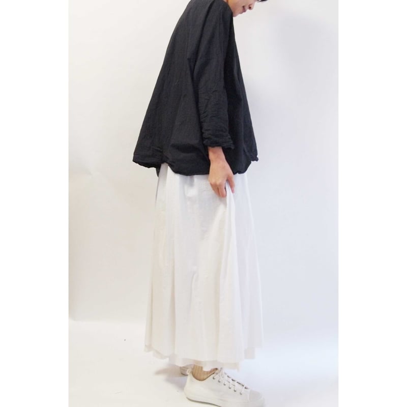 タイプライターギャザースカート＜19112A-SK＞ | white shirt, scale &