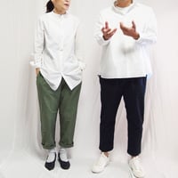 ムラ糸バックサテンストレッチ染料顔料 イージーパンツ＜16113-PT ＞