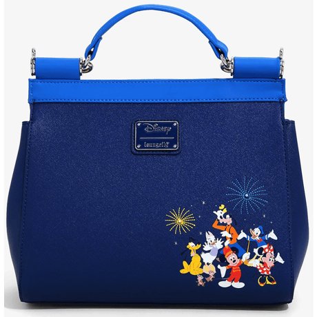 【USA直輸入】DISNEY　ディズニーランド リゾート　65thア二バーサリー　お城 ＆ 花火　ショルダーバッグ　ディズニー　ラウンジフライ　肩掛け バッグ　ハンドバッグ