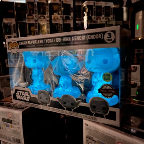【AUS直輸入】POP!　スターウォーズ　フォースゴースト　限定　グロー　蓄光　　アナキン スカイウォーカー　ヨーダ　オビ ワン ケノービ　3パック　ファンコ　フィギュア　ポップ　STARWARS