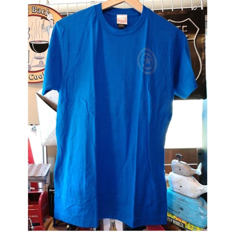 【USA直輸入】MARVEL　キャプテンアメリカ　シールド　ブルー　Tシャツ　マーベル