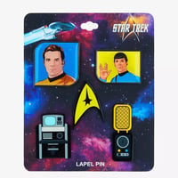 【ＵＳＡ直輸入】スタートレック　宇宙大作戦　ピン　バッジ　5個　セット　エンブレム　スタトレ  Star Trek　カーク　スポック　トリコーダー
