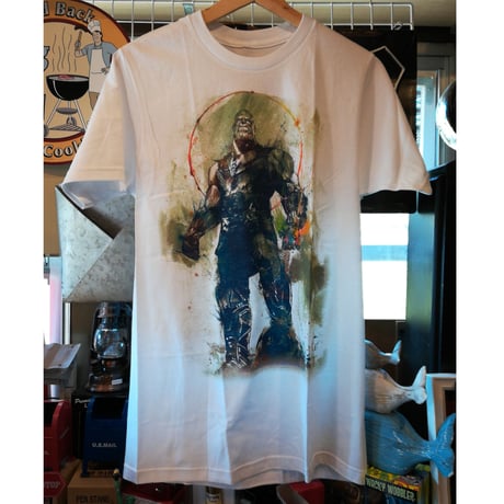 【USA直輸入】MARVEL　アベンジャーズ　インフィニティウォー　サノス　スケッチ　ホワイト　スプラッター　Tシャツ　Sサイズ　ガントレット　マーベル