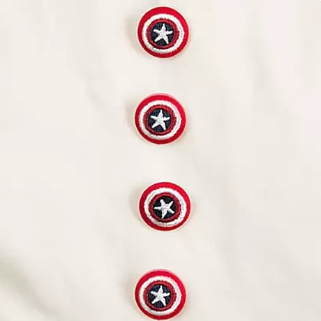【USA直輸入】MARVEL　キャプテンアメリカ　ロゴ　襟付き Aライン ワンピース　ドレス　スカート　アパレル　マーベル　アベンジャーズ