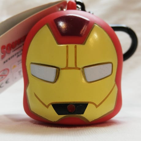 【USA直輸入】MARVEL　アイアンマン　Clip-On　スクイーズ フェイス　キーチェーン　シナモンの香り　トニースターク　キーホルダー　マーベル　アベンジャーズ