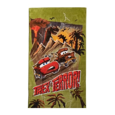 【USA直輸入】ディズニー　ピクサー　カーズ　Cars　ビーチタオル　バス タオル　Disney　メーター　Trex Terror!