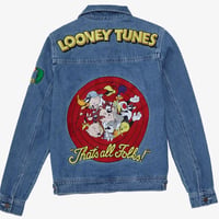 【USA直輸入】LOONEY TUNES　ルーニーチューンズ　デニム ジャケット　Gジャン　アウター　by  Cakeworthy　バックスバニー・トゥイ―ティ・シルベスター・ロードランナー・タズ