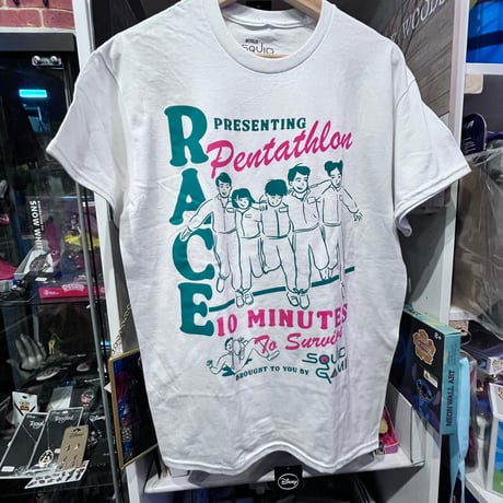 【USA直輸入】　SQUID　GAME　イカゲーム　レース　ゲーム　Tシャツ　Mサイズ　海外ドラマ　サバイバル　ネットフリック　ネトフリ　韓国　韓流　コンギ