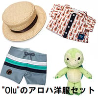 【USA直輸入】DISNEY 　オル　Olu　アウラニ　ディズニー　リゾート＆スパ　15インチのぬいぐるみ用　アロハ コスチューム セット　帽子 ＆ シャツ ＆ズボン　ダフィ のお友達　亀