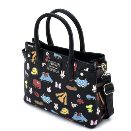 【USA直輸入】DISNEY　 ショルダー　バッグ　ようふく　パターン　　クロスボディーバッグ　ディズニー　バッグ　ラウンジフライ　loungefly　ミッキー　ミニー　グーフィー