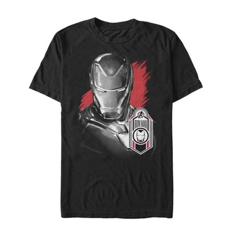 【USA直輸入】MARVEL　アベンジャーズ　エンドゲーム　アイアンマン　タグ　Ｔシャツ　マーベル　映画　MCU　Iron Man　トニースターク