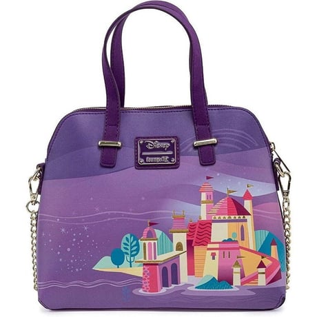 【USA直輸入】DISNEY　リトルマーメイド　キャッスル　ショルダーバッグ　ディズニー　ディズニーランド　ラウンジフライ　 Loungefly　肩掛け バッグ　キャッスル　シリーズ　アリエル