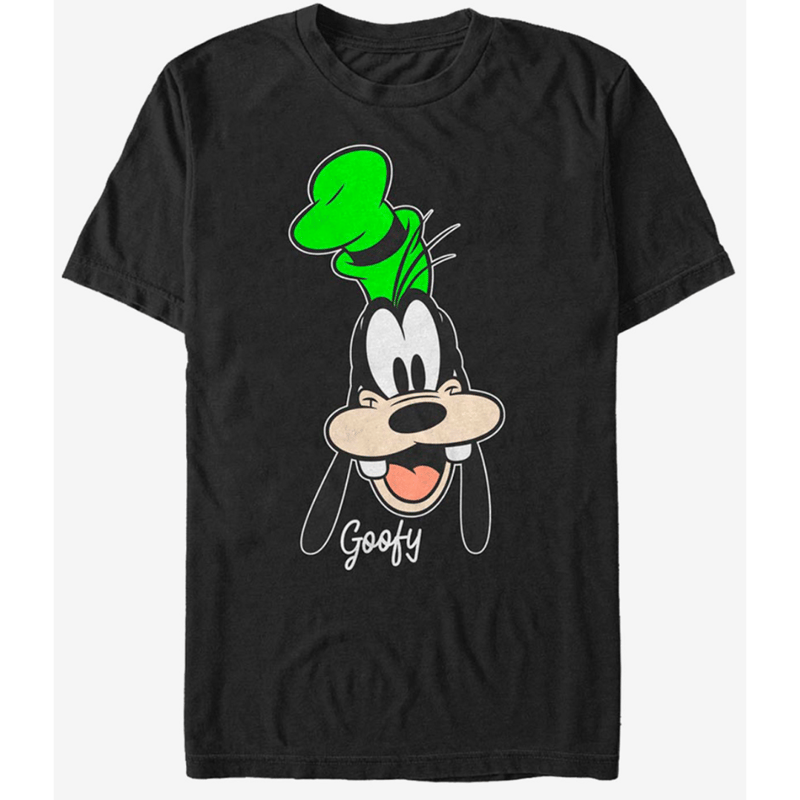 USA直輸入】DISNEY グーフィー ビッグフェイス Tシャツ 黒地 S USA直輸入】DISNEY グーフィー ビッグフェイス Tシャツ 黒地 S