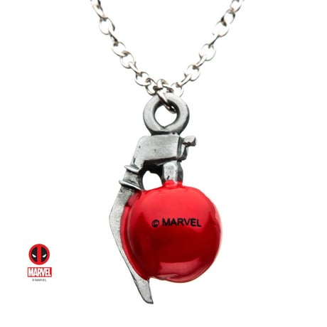 【USA直輸入】MARVEL　デッドプール　グレネード　ロゴ　ネックレス　ペンダント　マーベル　アクセサリー　デップ　武器　Deadpool