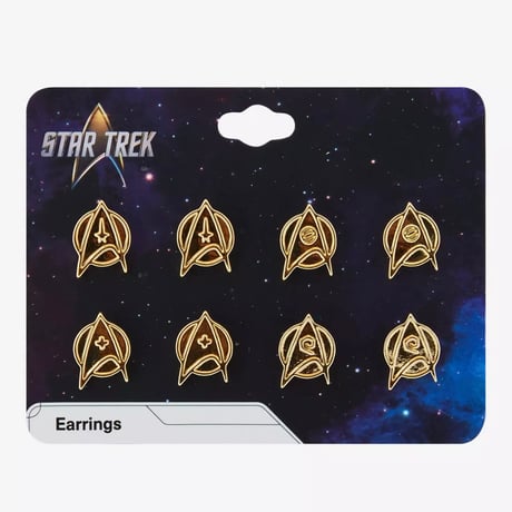 【ＵＳＡ直輸入】スタートレック　ロゴ　ピアス　スタッド　４種　セット　エンブレム　スタトレ  Star Trek