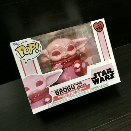 ※ご予約商品　【USA直輸入】　POP!　STARWARS　スターウォーズ　グローグー とクッキー　Grogu　バレンタイン　493　FUNKO　ファンコ　フィギュア