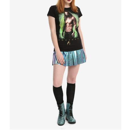 【USA直輸入】DC　アクアマン　レディース　Tシャツ　ジャスティスリーグ　ジェイソン　モモア　DCコミックス