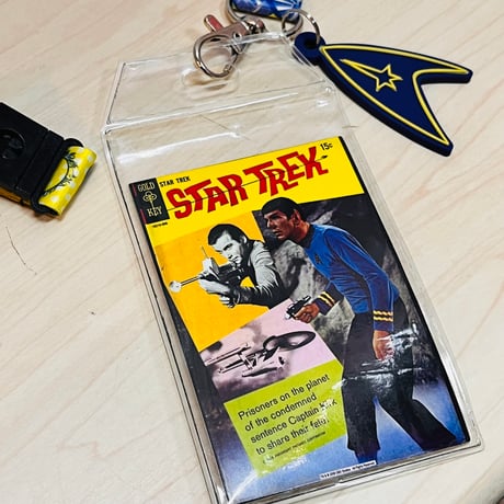 【ＵＳＡ直輸入】 スタートレック　ロゴ　ブルー　チャーム　ランヤード　ネックストラップ　コマンド　スタトレ  Star Trek　バッジ