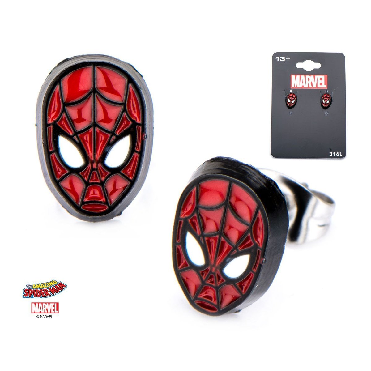 【USA直輸入】MARVEL スパイダーマン フェイス ピアス アクセサリー マーベル アベンジャーズ ロゴ
