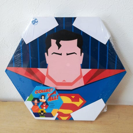 【USA直輸入】DC　スーパーマン　6角形　キャンバス　ウォールデコ　看板　ポスター  　壁掛け　インテリア　DCコミックス