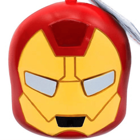 【USA直輸入】MARVEL　アイアンマン　Clip-On　スクイーズ フェイス　キーチェーン　シナモンの香り　トニースターク　キーホルダー　マーベル　アベンジャーズ