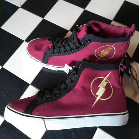 【USA直輸入】DCコミックス　フラッシュ　ハイトップ　スニーカー　ハイカット　シューズ　靴　26センチ　SHOES　DC