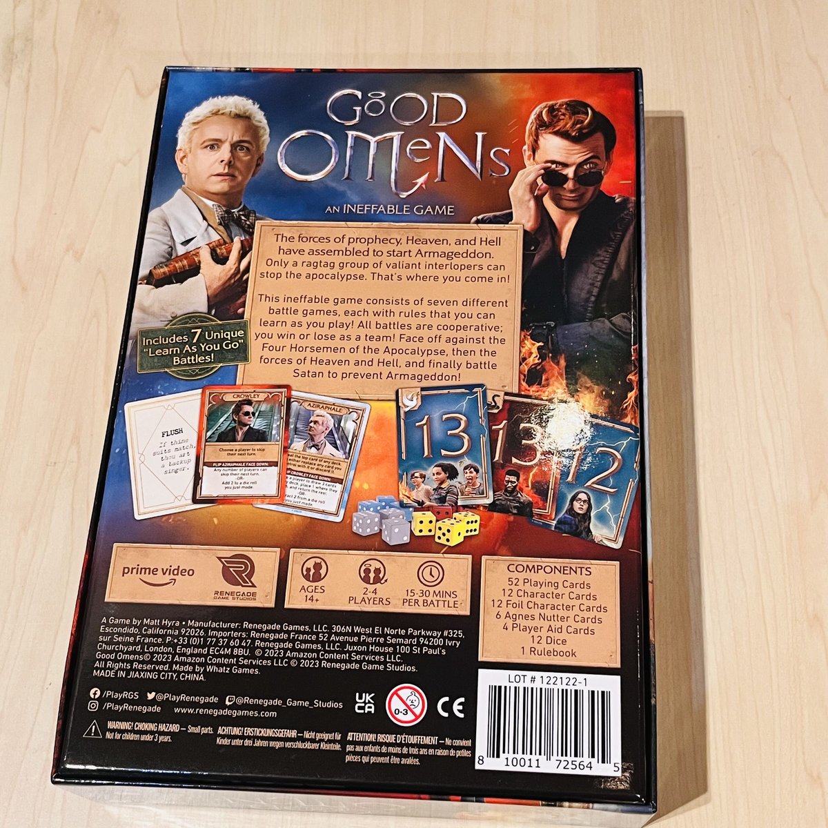 USA直輸入】 GOOD OMENS グッドオーメンズ イネファブル カードゲーム  