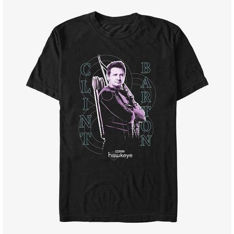 【USA直輸入】MARVEL　ホークアイ　HAWKEYE　ロゴ　Tシャツ　マーベル　ドラマ　ディズニープラス　Disney+　クリント バートン　Sサイズ　Mサイズ
