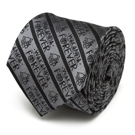 【USA直輸入】MARVEL　ブラックパンサ　グレー　ネクタイ　シルク　cufflinks　カフリンクス　マーベル　black panther　アパレル　スーツ