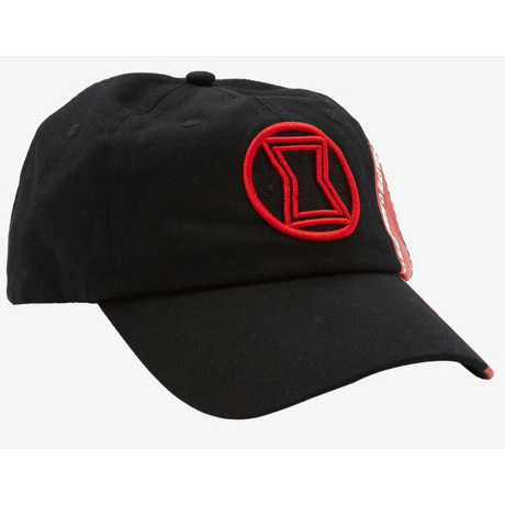 【USA直輸入】MARVEL　ブラックウィドウ　ロゴ　ダッド キャップ　帽子　ハット　アジャスター付き　マーベル　ブラック・ウィドウ　アベンジャーズ　ナターシャ・ ロマノフ