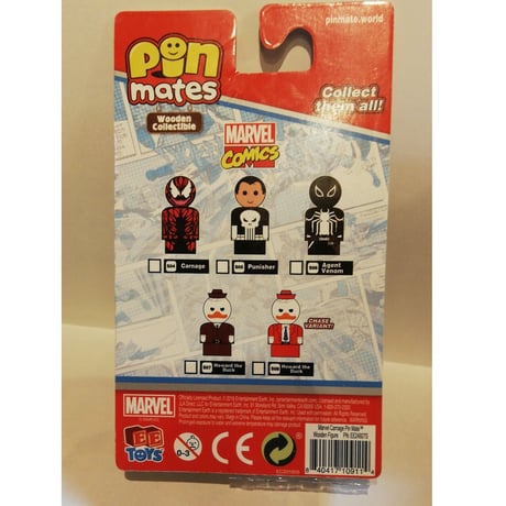 【USA直輸入】MARVEL　Pin Mate　ピン メイト　木製 フィギュア　マーベル コミックス　エージェント ヴェノム　カーネイジ　Carnage　S04　  2インチ　Pin Mates