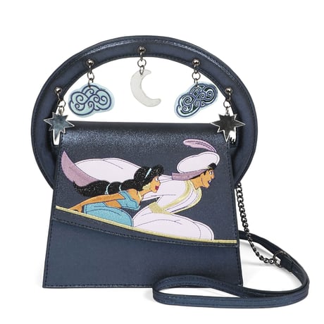【USA直輸入】DISNEY　アラジン　ジャスミン　空飛ぶじゅうたん 　ショルダーバッグ　By Danielle Nicole　ディズニー　ラウンジフライ　 Loungefly　肩掛け バッグ
