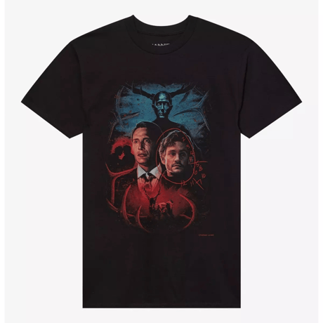 【※ご予約・USA直輸入】　ハンニバル　キャラクター　コラージュ　ドラマ　Tシャツ　マッツ　ミケルセン　ヒュー　ダンシー