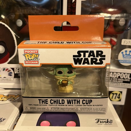 【USA直輸入】ポケットPOP!　キーチェーン　STAR WARS　マンダロリアン　ベイビーヨーダ　お茶　キーホルダー　ＦＵＮＫＯ　ディズニー 　スターウォーズ　グローグー　ジェダイ　フォース