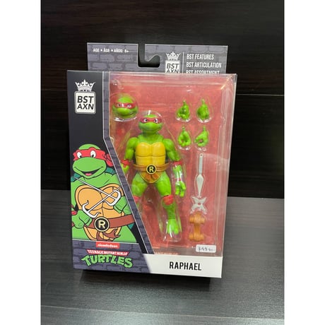 【USA直輸入】ティーンエイジ ミュータント タートルズ　ラファエル　レオナルド　ドナテロ　12㎝　アクション フィギュア　武器付き　TMNT　ニコロデオン　アメコミ　忍者　単品