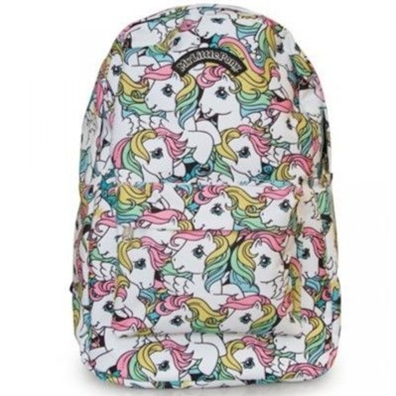 USA直輸入】マイリトルポニー 総柄 リュック バックパック 白地