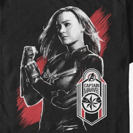 【USA直輸入】MARVEL　アベンジャーズ　エンドゲーム　キャプテンマーベル　タグ　Ｔシャツ　Sサイズ　マーベル　映画　MCU　Captain Marvel