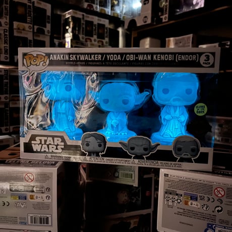 【AUS直輸入】POP!　スターウォーズ　フォースゴースト　限定　グロー　蓄光　　アナキン スカイウォーカー　ヨーダ　オビ ワン ケノービ　3パック　ファンコ　フィギュア　ポップ　STARWARS