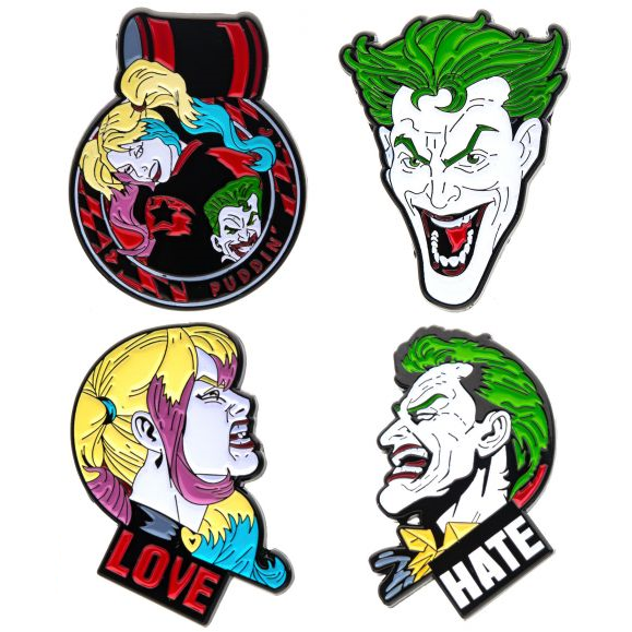 USA直輸入】DC ジョーカー ＆ ハーレークイーン フェイス エナメル