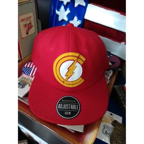 【USA直輸入】DC　フラッシュ　ロゴ　コットン　ハット　キャップ　帽子　スナップバック　FLASH