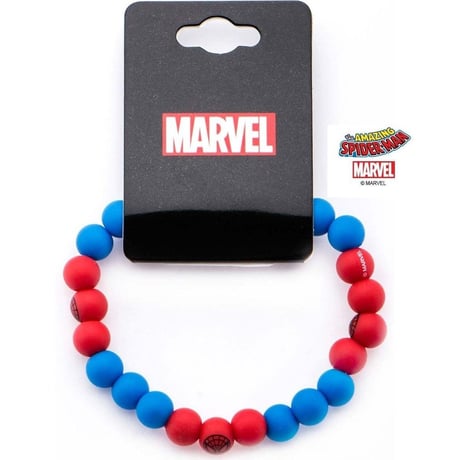 【USA直輸入】MARVEL　スパイダーマン　ロゴ　シリコン　ビーズ　ブレスレット　バングル　マーベル　アクセサリー　アイコン　アベンジャーズ
